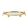 Eliza Oval Iron Mirror Tray with Handles - Gold V292-T-ELIZA-OVAL-GOLD