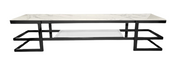 Alexa Black TV Unit - Clear Glass V292-TV-ALEXA-BLACKBASE-CEARGLASS