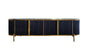 Kingsley TV unit - Black V292-TV-KINSGLEY-BLACKBASE-BLACKMARBLE