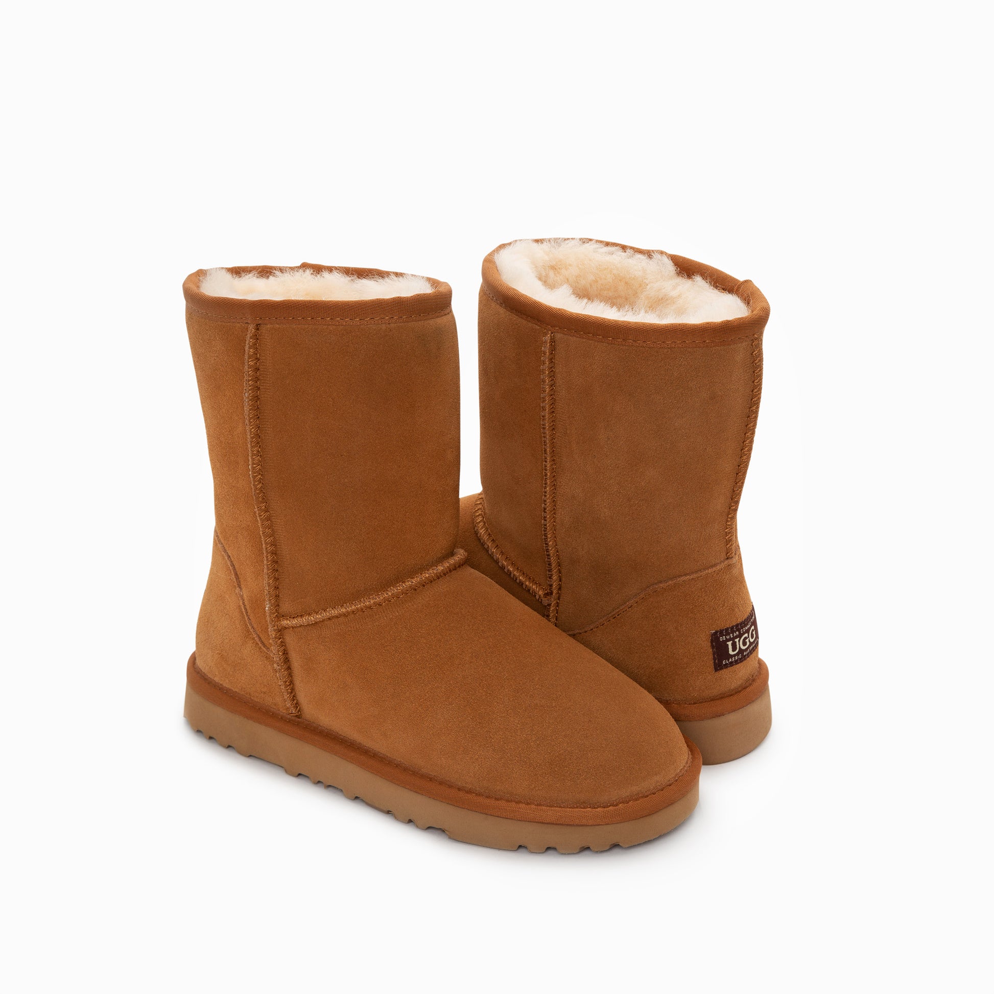 Ugg Boots Genuine Australian Sheepskin Unisex Short Classic Suede (Chestnut, EU37) V317-OB661-CHESTNUT-37