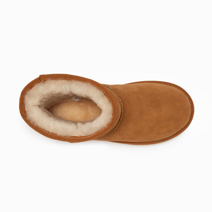 Ugg Boots Genuine Australian Sheepskin Unisex Short Classic Suede (Chestnut, EU44) V317-OB661-CHESTNUT-44
