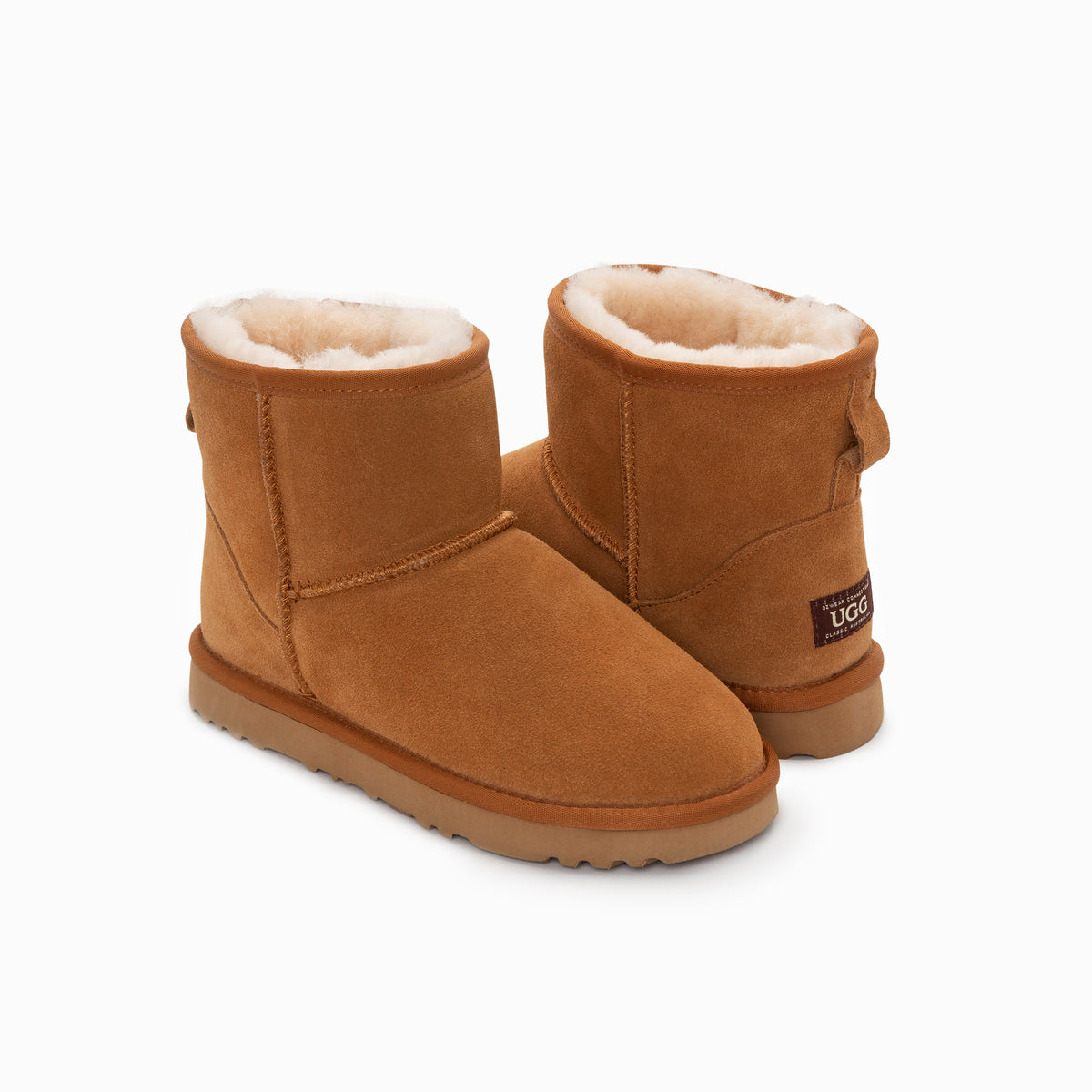 Ugg Boots Genuine Australian Sheepskin Unisex Mini Classic Suede (Chestnut, EU39) V317-OB664-CHESTNUT-39