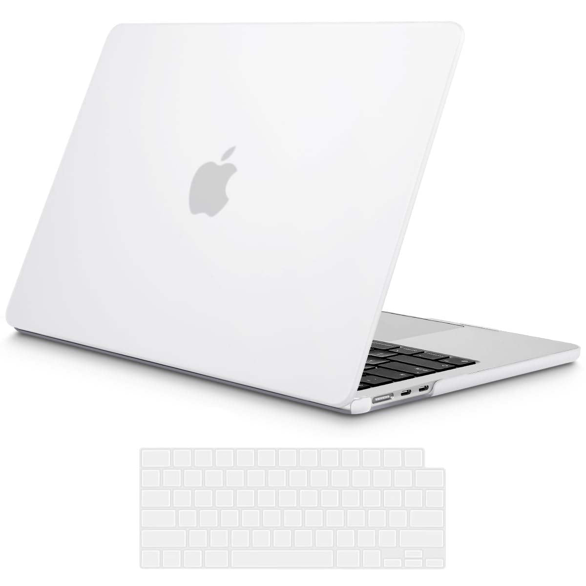 15 inch Air 2023 MacBook Air Matte Case A2941 M2 Chip Hard Shell Case Keyboard Cover White V324-15AIR-A2941-CLEAR
