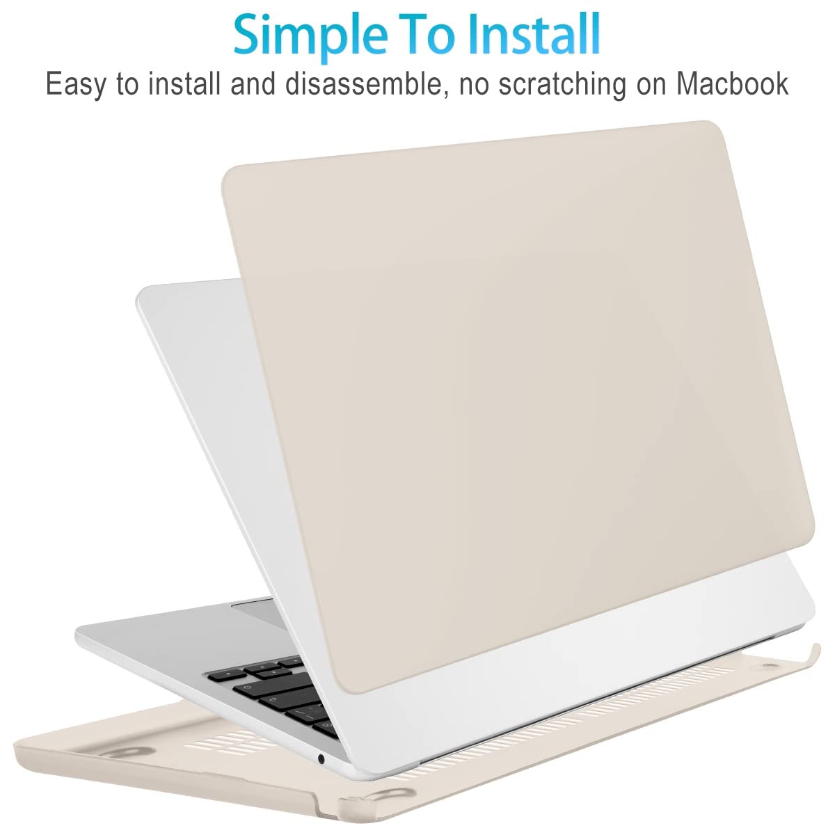 15 inch Air 2023 MacBook Air Matte Case A2941 M2 Chip Hard Shell Case Keyboard Cover Grey V324-15AIR-A2941-GREY