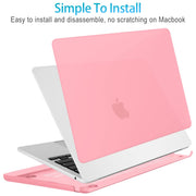 15 inch Air 2023 MacBook Air Matte Case A2941 M2 Chip Hard Shell Case Keyboard Cover Pink V324-15AIR-A2941-PINK