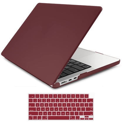 15 inch Air 2023 MacBook Air Matte Case A2941 M2 Chip Hard Shell Case Keyboard Cover Wine Red V324-15AIR-A2941-WR