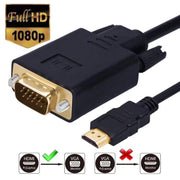 1.8M 6 Feet HDMI Male to VGA Male Cable for Computer, Laptop, PC, Monitor ETC V324-18HDMIVGA