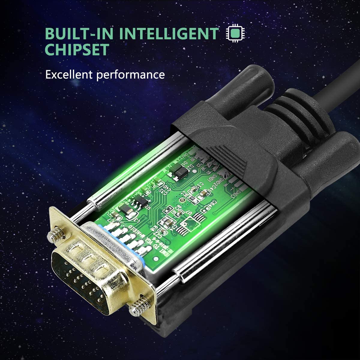 1.8M 6 Feet HDMI Male to VGA Male Cable for Computer, Laptop, PC, Monitor ETC V324-18HDMIVGA
