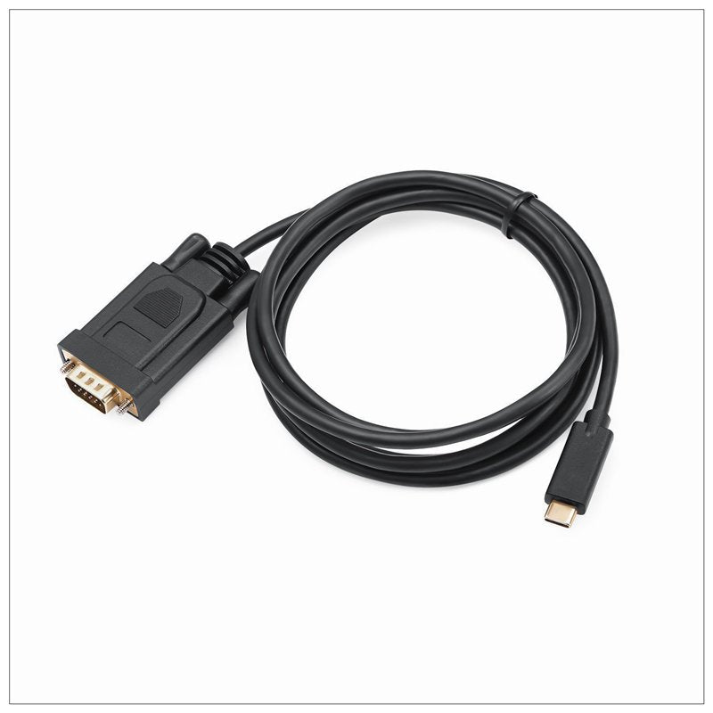 1.8M Type C USB-C Thunderbolt 3 to VGA Cable Male to Male Converter for MacBook V324-18TCVGA