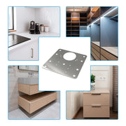 1 Pcs Kitchen Cupboard Door Cabinet Hinges Repair Plate Brackets Kit Fixing Screws V324-1X-HINGEPLATE