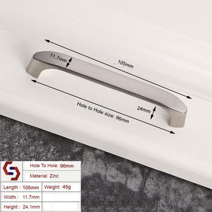 Brushed ZINC Kitchen Door Cabinet Drawer Handle Pulls 96MM V324-2024-96