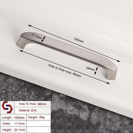 Brushed ZINC Kitchen Door Cabinet Drawer Handle Pulls 96MM V324-2024-96