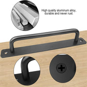 Barn Door Handle Sliding Door Pull Cabinet Door Handles Drawer knobs Kitchen Handles Hardware V324-206BK-192