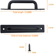 Barn Door Handle Sliding Door Pull Cabinet Door Handles Drawer knobs Kitchen Handles Hardware V324-206BK-192