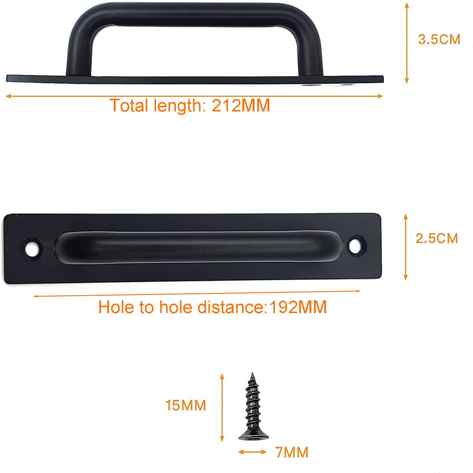 Barn Door Handle Sliding Door Pull Cabinet Door Handles Drawer knobs Kitchen Handles Hardware V324-206BK-192
