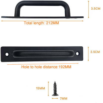 Barn Door Handle Sliding Door Pull Cabinet Door Handles Drawer knobs Kitchen Handles Hardware V324-206BK-192