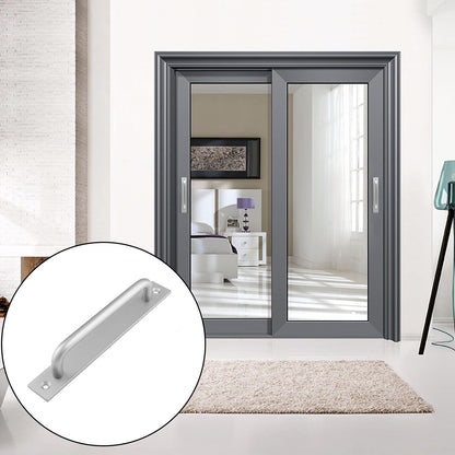 Barn Door Handle Sliding Pull Cabinet Door Handles Drawer knobs Kitchen Handles Silver V324-206SI-192