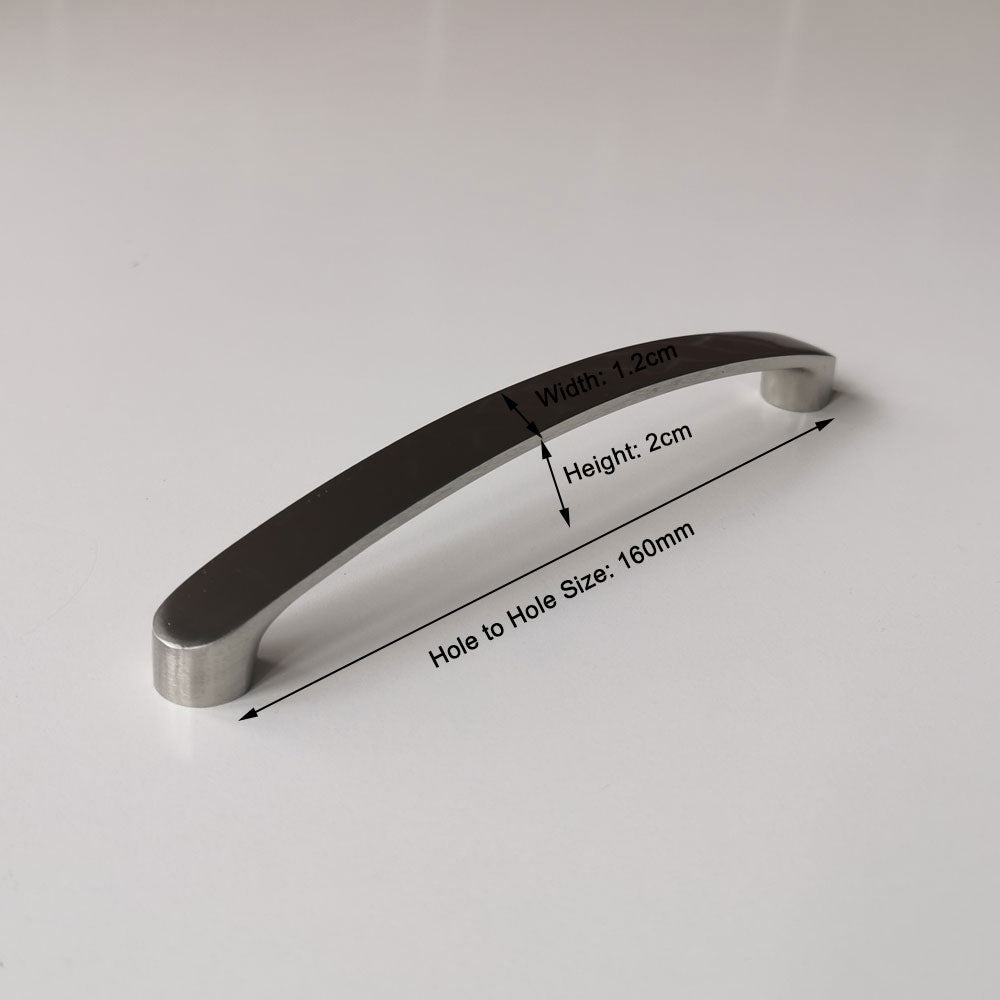 Brushed Nickel Kitchen Door Cabinet Drawer Handle Pulls 160MM V324-2304-160