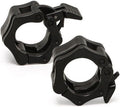 2Pcs 1in / 25mm Dumbbell Clamps Barbell Clamps Collars Clips Bar Plates Collar Clips Black V324-2XBARBCLAMP-25BK