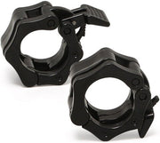 2Pcs 1in / 25mm Dumbbell Clamps Barbell Clamps Collars Clips Bar Plates Collar Clips Black V324-2XBARBCLAMP-25BK
