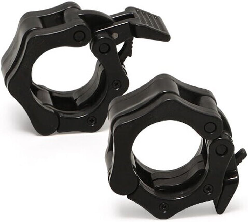 2Pcs 1in / 25mm Dumbbell Clamps Barbell Clamps Collars Clips Bar Plates Collar Clips Black V324-2XBARBCLAMP-25BK