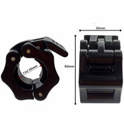 2Pcs 1in / 25mm Dumbbell Clamps Barbell Clamps Collars Clips Bar Plates Collar Clips Black V324-2XBARBCLAMP-25BK