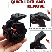 2Pcs 1in / 25mm Dumbbell Clamps Barbell Clamps Collars Clips Bar Plates Collar Clips Black V324-2XBARBCLAMP-25BK