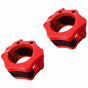 2Pcs 1in / 25mm Dumbbell Clamps Barbell Clamps Collars Clips Bar Plates Collar Clips Red V324-2XBARBCLAMP-25RD