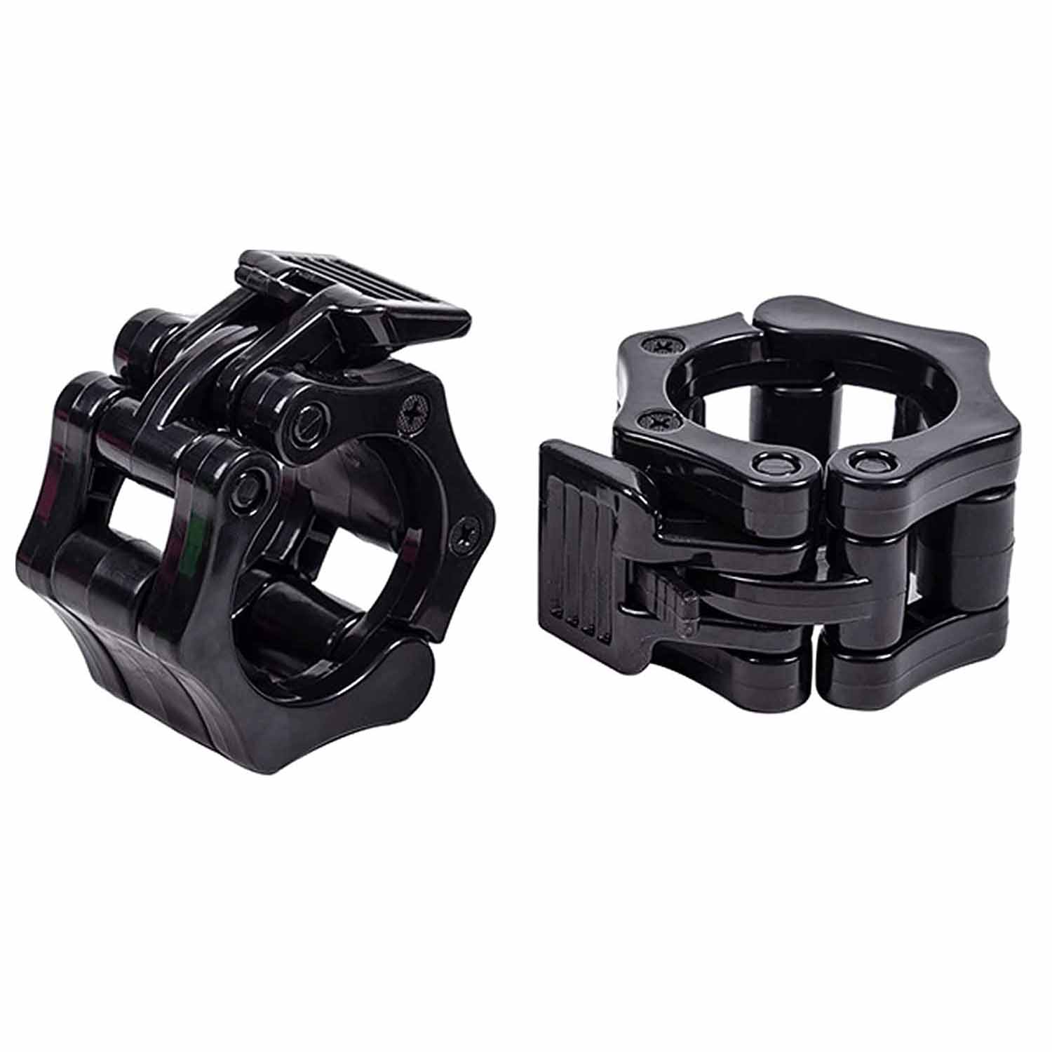 2Pcs 2in / 50mm Olympic Dumbbell Clamps Barbell Clamps Collars Clips Bar Plates Collar Clips Black V324-2XBARBCLAMP-50BK