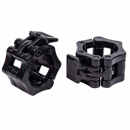 2Pcs 2in / 50mm Olympic Dumbbell Clamps Barbell Clamps Collars Clips Bar Plates Collar Clips Black V324-2XBARBCLAMP-50BK