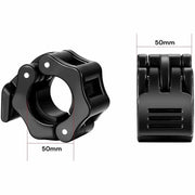 2Pcs 2in / 50mm Olympic Dumbbell Clamps Barbell Clamps Collars Clips Bar Plates Collar Clips Black V324-2XBARBCLAMP-50BK