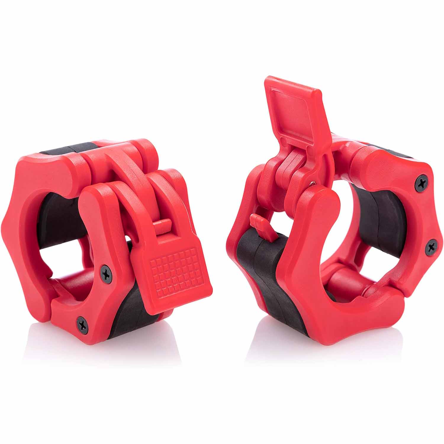 2Pcs 2in / 50mm Olympic Dumbbell Clamps Barbell Clamps Collars Clips Bar Plates Collar Clips Red V324-2XBARBCLAMP-50RD