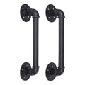 2Pcs Sliding Barn Door Handle 14 inch 36cm Industrial Pipe Door Pull Handle, Grab Bar, Towel Bar V324-2XDHANDL-36CMBK