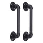 2Pcs Sliding Barn Door Handle 14 inch 36cm Industrial Pipe Door Pull Handle, Grab Bar, Towel Bar V324-2XDHANDL-36CMBK