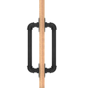 2Pcs Sliding Barn Door Handle 14 inch 36cm Industrial Pipe Door Pull Handle, Grab Bar, Towel Bar V324-2XDHANDL-36CMBK