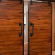 2Pcs Sliding Barn Door Handle 14 inch 36cm Industrial Pipe Door Pull Handle, Grab Bar, Towel Bar V324-2XDHANDL-36CMBK