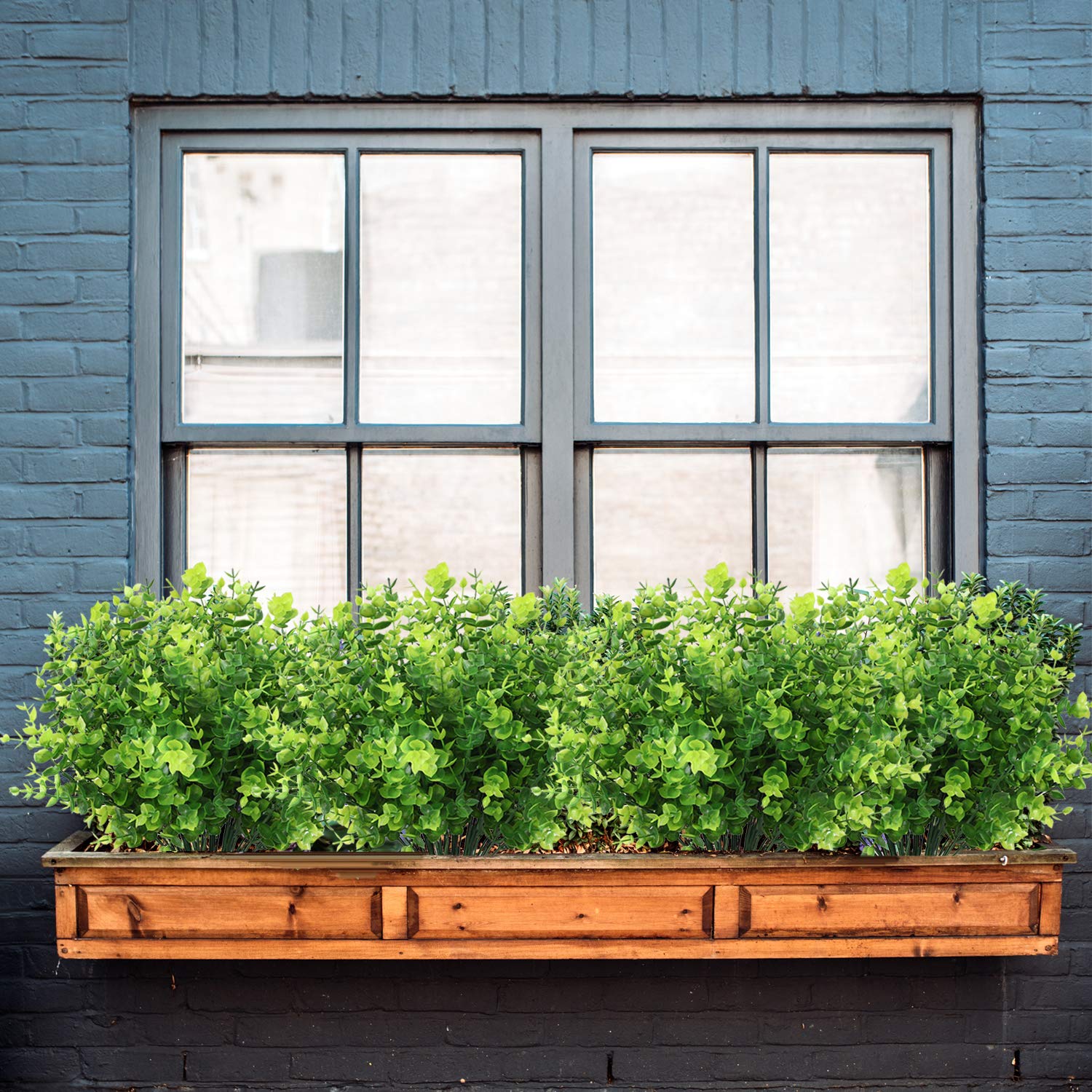 2 Pack Fake Plants Faux Artificial Eucalyptus Plants Home Garden Window Office Wedding Decoration V324-2XFK-YJL735