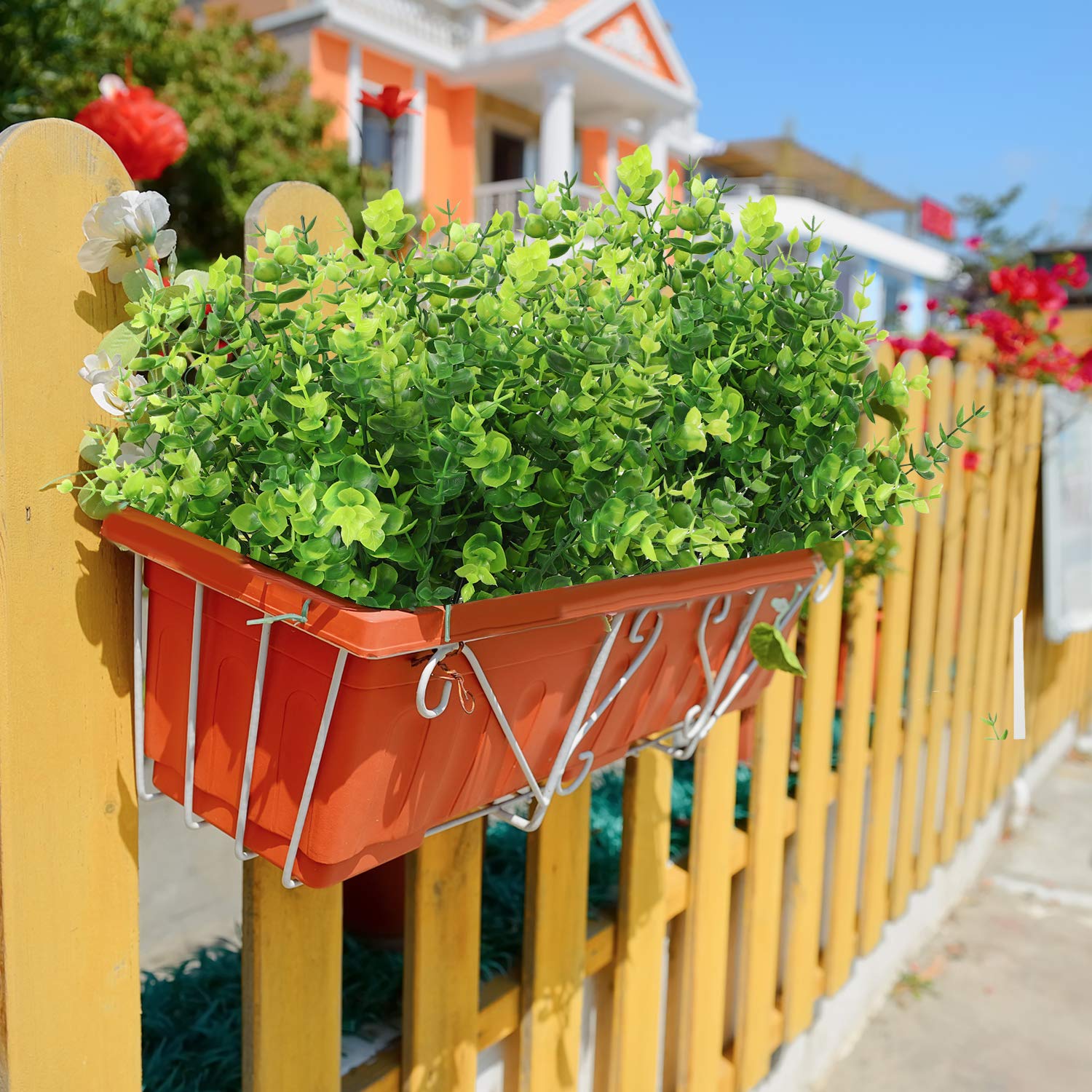 2 Pack Fake Plants Faux Artificial Eucalyptus Plants Home Garden Window Office Wedding Decoration V324-2XFK-YJL735