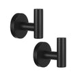 2 Pcs Wall Mount Bathroom Towel Hooks Holder Cloth Hanger Hook Kitchen Door Hanger Black V324-2XJWTCLOHOOK-DKBK