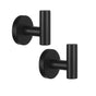 2 Pcs Wall Mount Bathroom Towel Hooks Holder Cloth Hanger Hook Kitchen Door Hanger Black V324-2XJWTCLOHOOK-DKBK