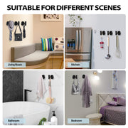 2 Pcs Wall Mount Bathroom Towel Hooks Holder Cloth Hanger Hook Kitchen Door Hanger Black V324-2XJWTCLOHOOK-DKBK
