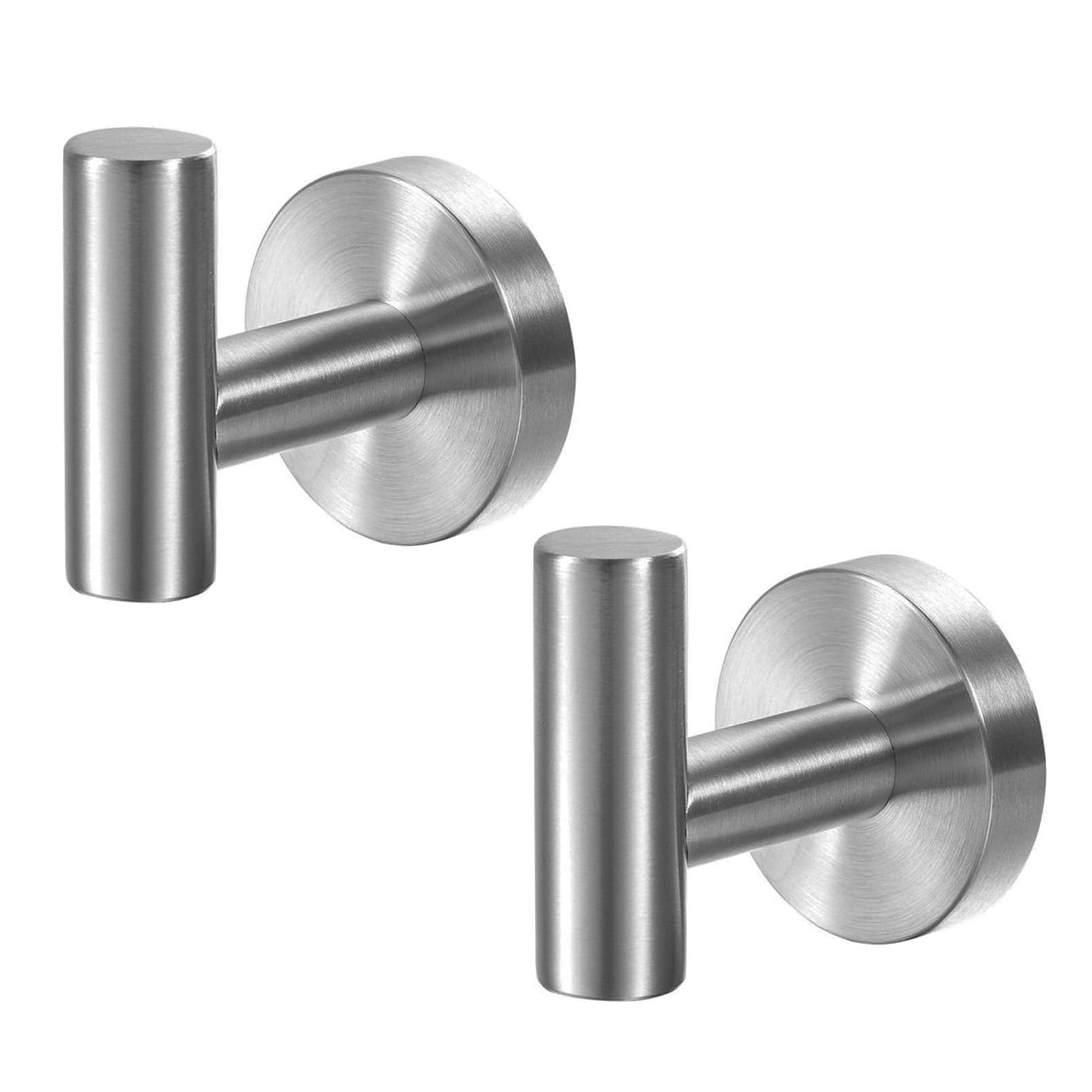 2 Pcs Wall Mount Bathroom Towel Hooks Holder Cloth Hanger Hook Kitchen Door Hanger Brushed Nickel V324-2XJWTCLOHOOK-DKBS