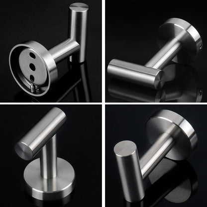 2 Pcs Wall Mount Bathroom Towel Hooks Holder Cloth Hanger Hook Kitchen Door Hanger Brushed Nickel V324-2XJWTCLOHOOK-DKBS