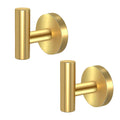 2 Pcs Wall Mount Bathroom Towel Hooks Holder Cloth Hanger Hook Kitchen Door Hanger Gold V324-2XJWTCLOHOOK-DKGD