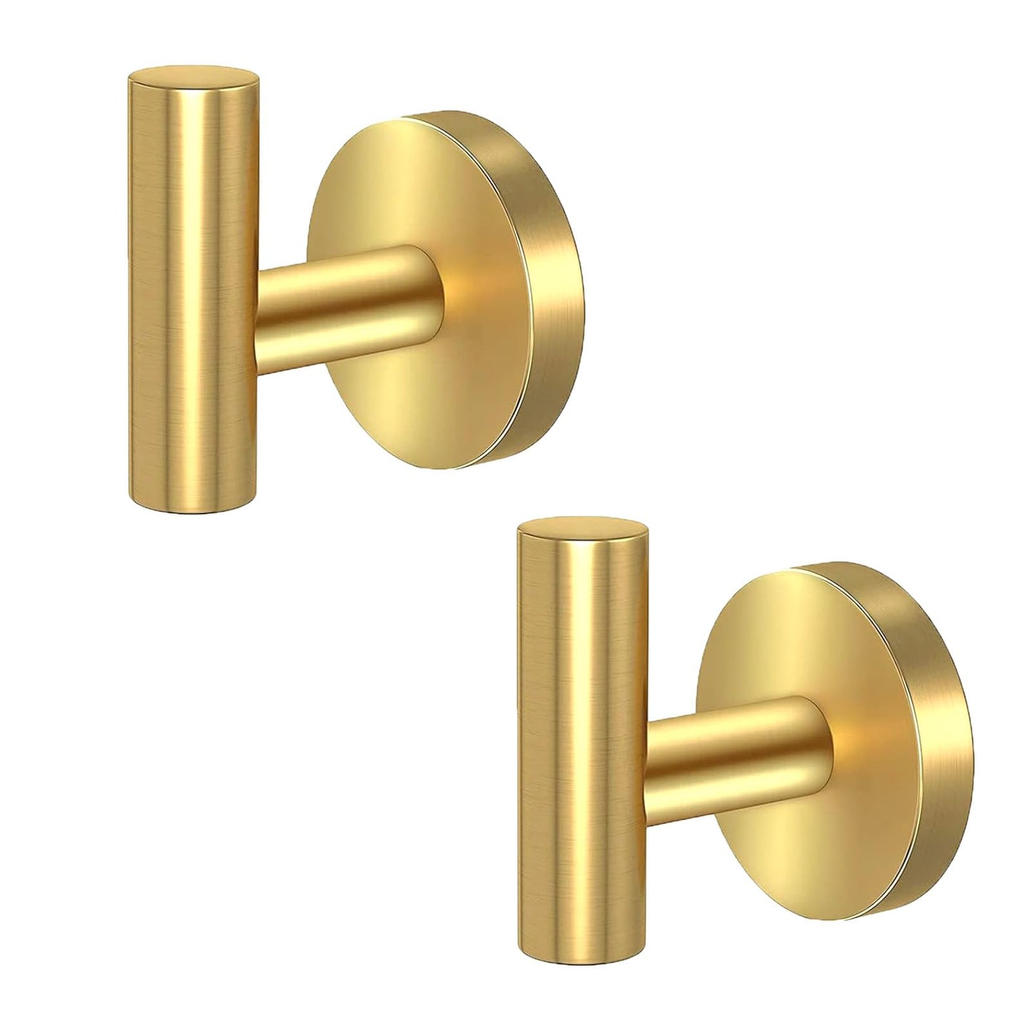 2 Pcs Wall Mount Bathroom Towel Hooks Holder Cloth Hanger Hook Kitchen Door Hanger Gold V324-2XJWTCLOHOOK-DKGD