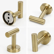 2 Pcs Wall Mount Bathroom Towel Hooks Holder Cloth Hanger Hook Kitchen Door Hanger Gold V324-2XJWTCLOHOOK-DKGD