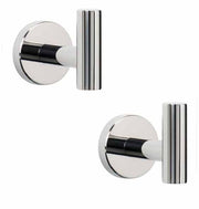 2 Pcs Wall Mount Bathroom Towel Hooks Holder Cloth Hanger Hook Kitchen Door Hanger Poliched Chrome V324-2XJWTCLOHOOK-DKSI