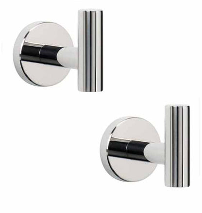 2 Pcs Wall Mount Bathroom Towel Hooks Holder Cloth Hanger Hook Kitchen Door Hanger Poliched Chrome V324-2XJWTCLOHOOK-DKSI