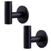 2 Pcs Wall Mount Self Adhesive Bathroom Towel Hooks Holder Cloth Hanger Hook Door Hanger Black V324-2XJWTCLOHOOK-MDBK