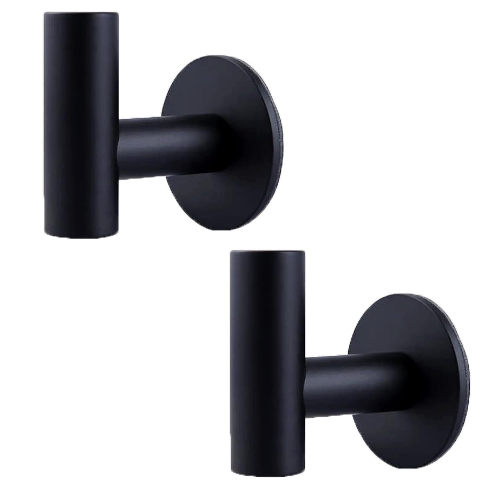 2 Pcs Wall Mount Self Adhesive Bathroom Towel Hooks Holder Cloth Hanger Hook Door Hanger Black V324-2XJWTCLOHOOK-MDBK